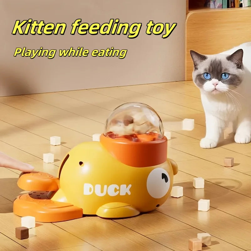 QuackSpin™ | Interactive Centrifugal Cat Feeder & IQ Trainer