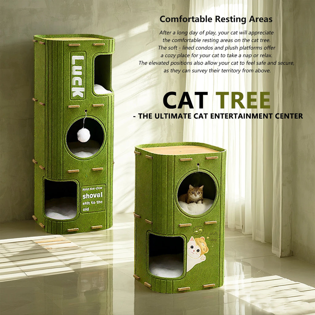 Multi-Layer Cat Nest Cat Climbing Frame Integrated Closed Security Cat Sleeping Nest Scratch-Resistant Wear-Resistant Four-Seas
