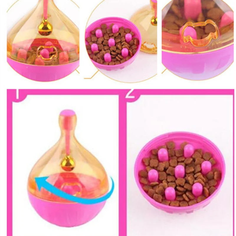 TreatChase™ | Interactive Mouse Tumbler & Slow Feeder for Cats