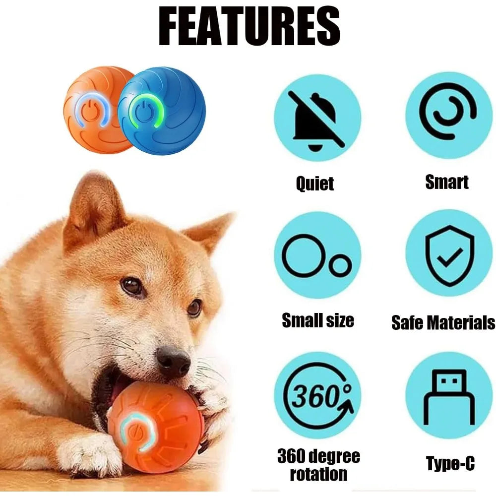 New Cat Interactive Ball Toy,Automatic Rolling Cat Ball Rechargeable,Smart Kitten Interactive Toy,Intelligent Balls Toy for Cat