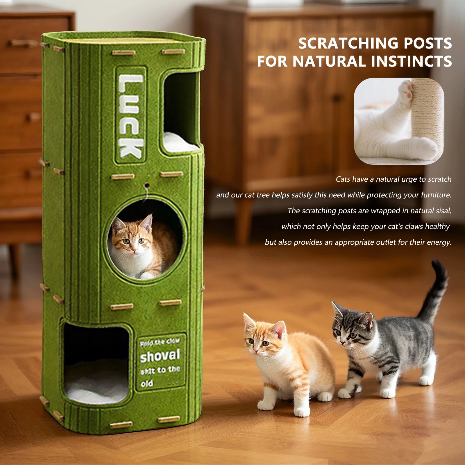 Multi-Layer Cat Nest Cat Climbing Frame Integrated Closed Security Cat Sleeping Nest Scratch-Resistant Wear-Resistant Four-Seas