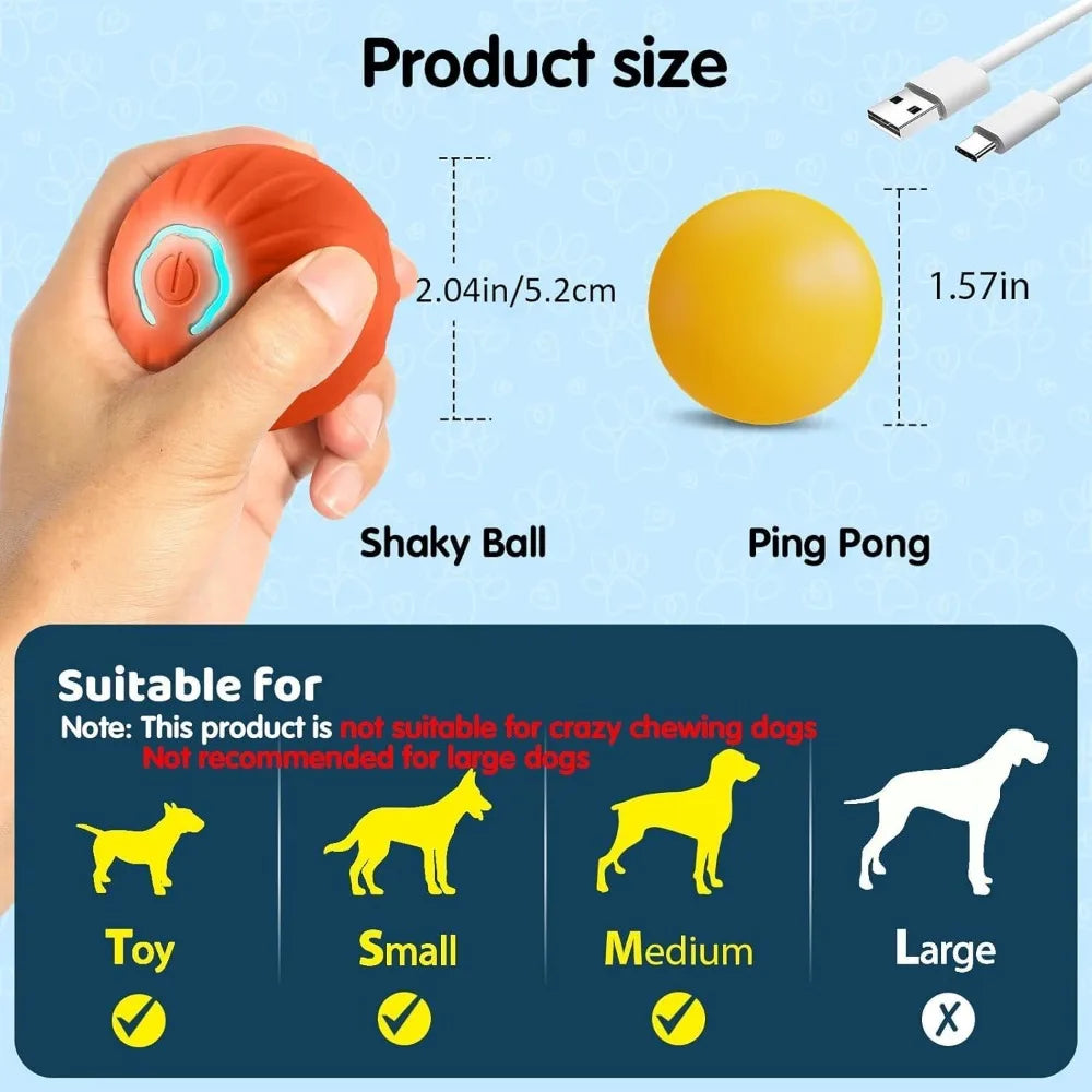 New Cat Interactive Ball Toy,Automatic Rolling Cat Ball Rechargeable,Smart Kitten Interactive Toy,Intelligent Balls Toy for Cat