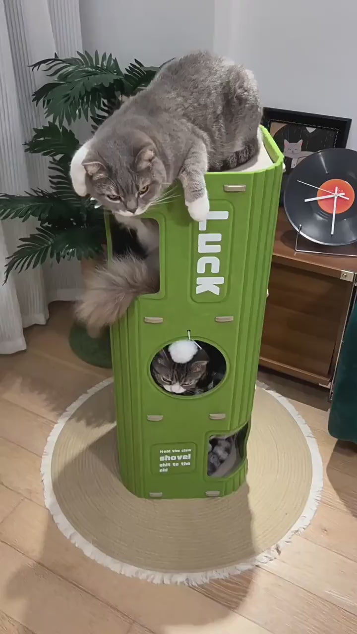 Multi-Layer Cat Nest Cat Climbing Frame Integrated Closed Security Cat Sleeping Nest Scratch-Resistant Wear-Resistant Four-Seas
